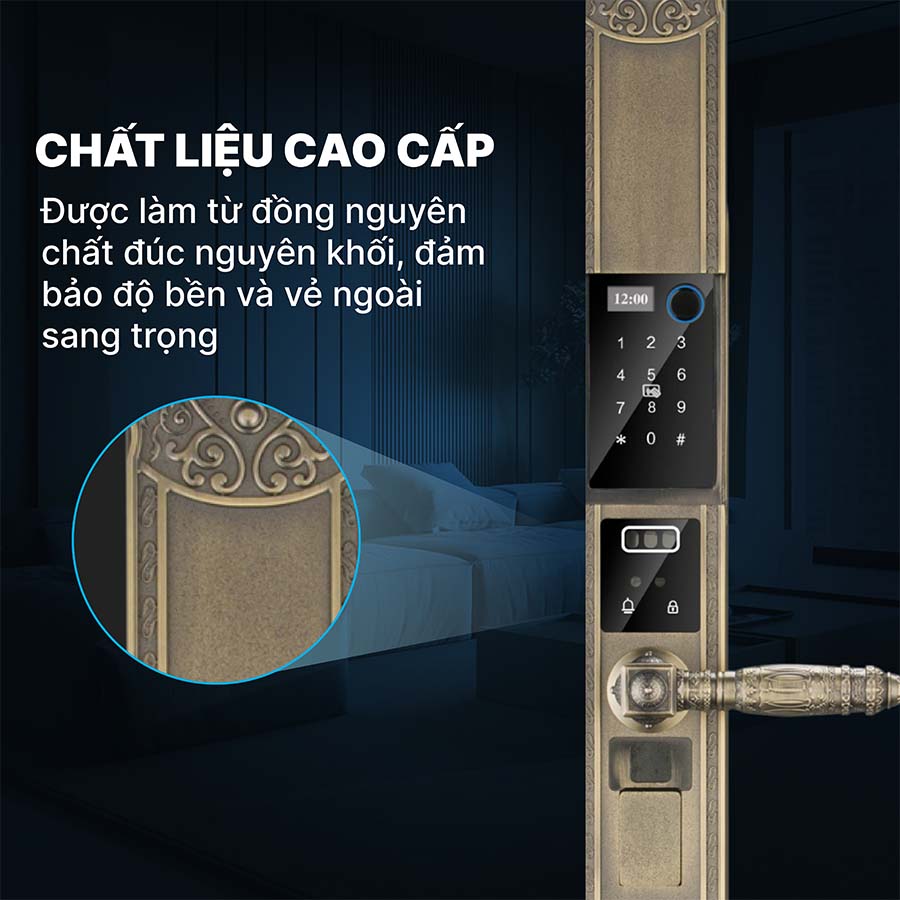 Khóa cửa điện tử Hyundai đại sảnh HY-SLC8817 Bronze