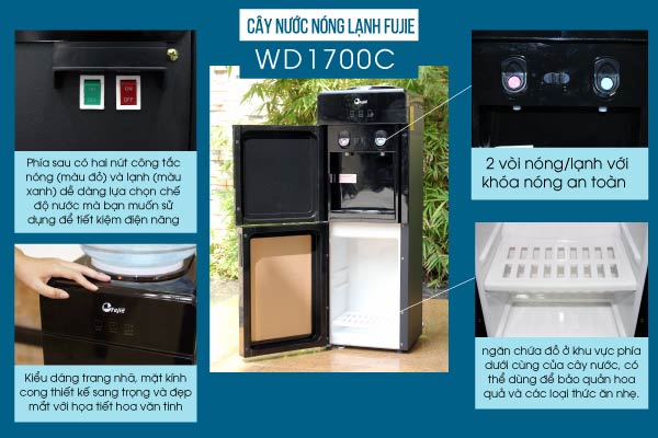 Cây nước nóng lạnh FujiE WD1700C 2 vòi
