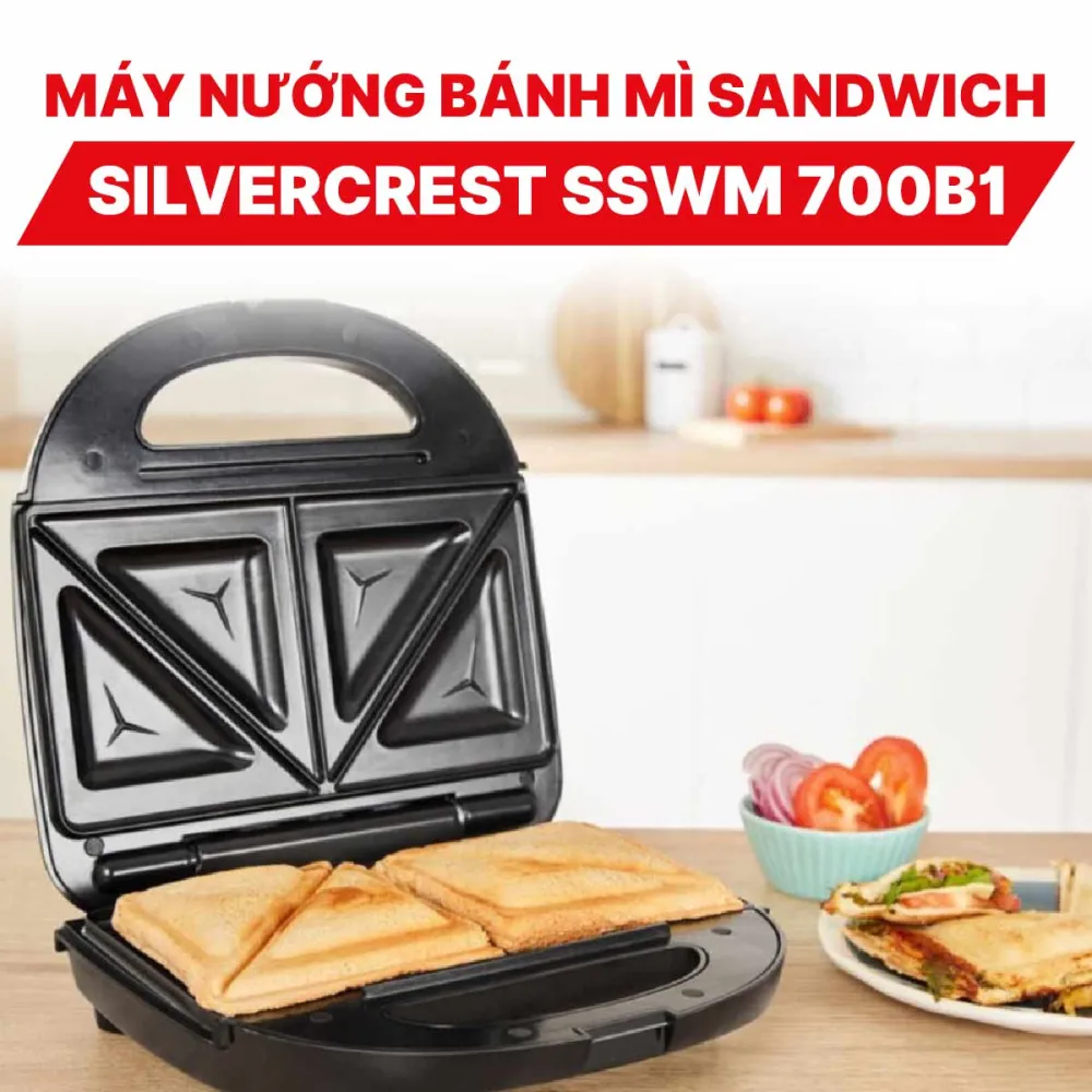 Máy nướng bánh mì sandwich Silvercrest SSWM 700B1