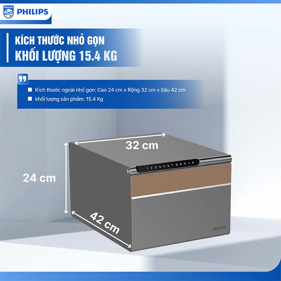 Két sắt Mini Philips SBX102 15.4kg