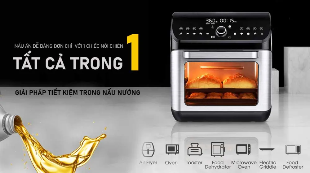 Nồi chiên không dầu KALITE KL-1200
