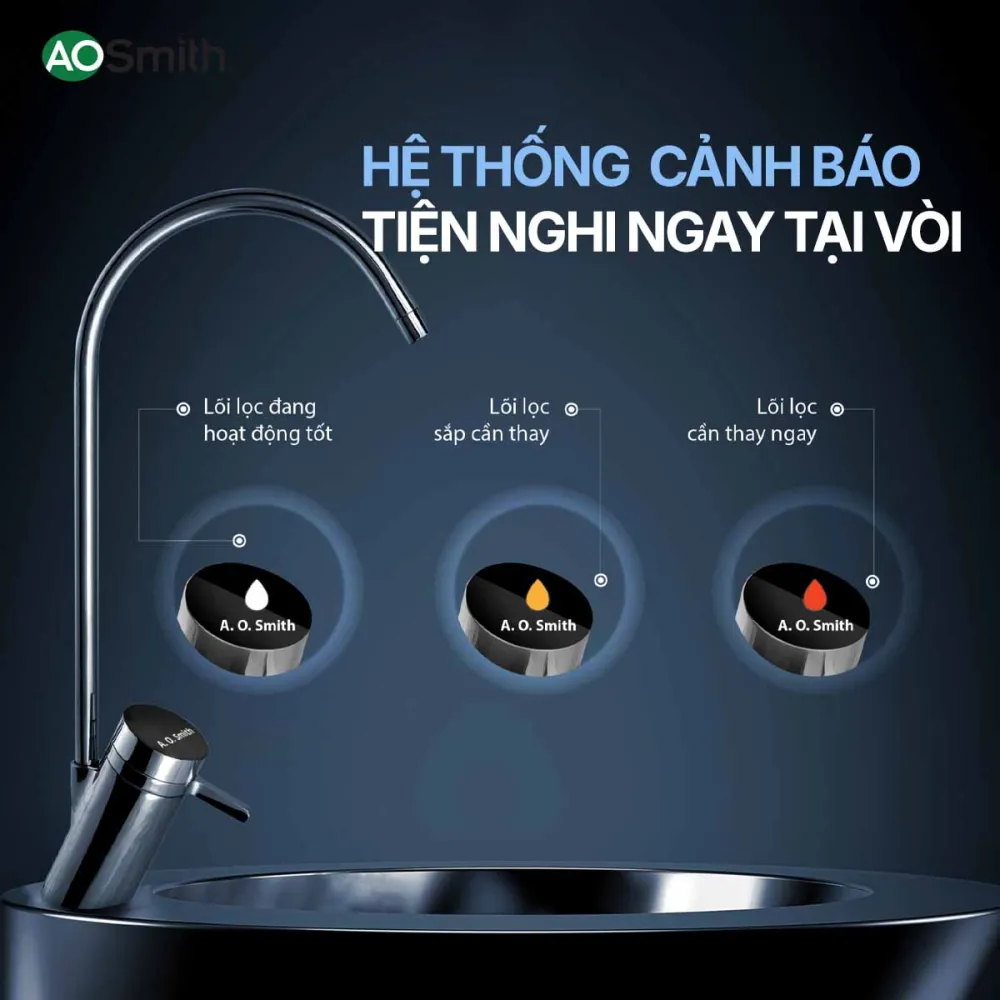 Vòi nước điện tử thông minh cảnh báo thay thế lõi lọc