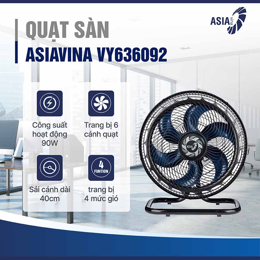 Quạt sàn ASIAVINA Turbo Plus VY636092
