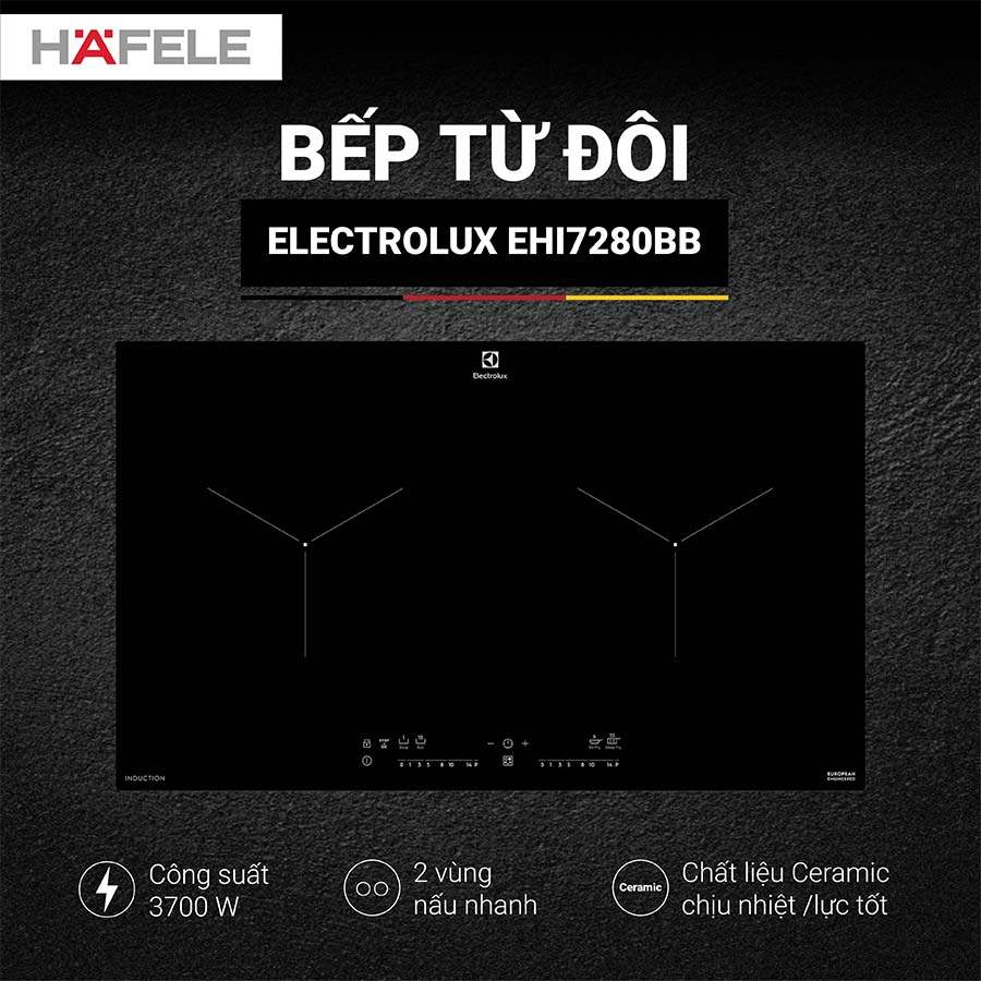 Bếp từ đôi Electrolux EHI7280BB