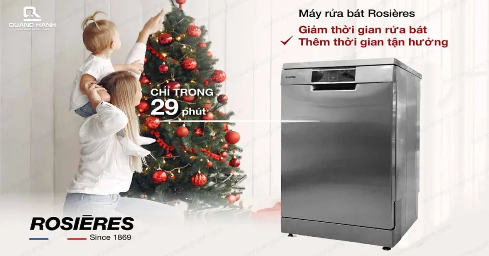 Máy rửa bát Rosieres RF3E7DX-04