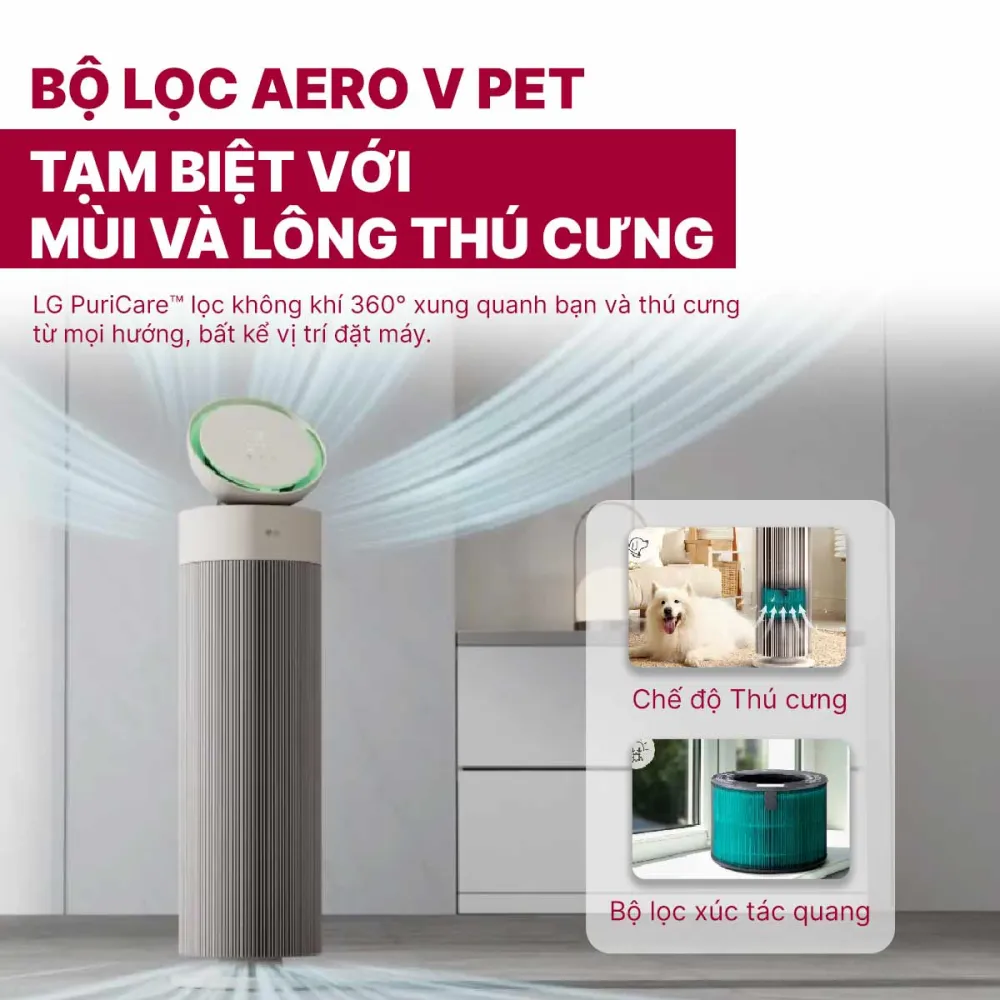 Máy lọc không khí LG PuriCare Aero Booster AS55GGSY0