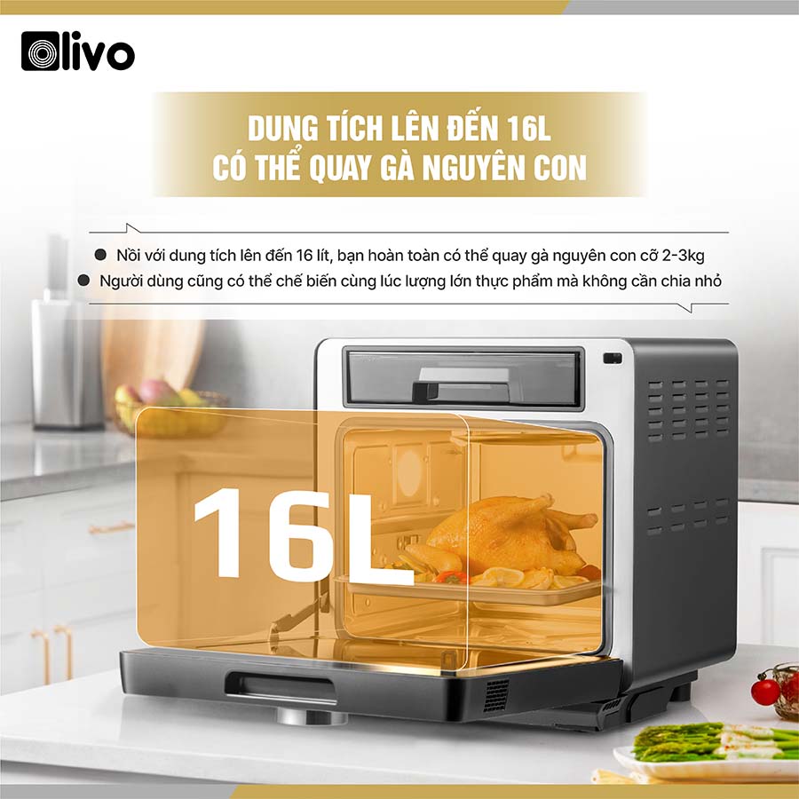 Nồi Chiên Hơi Nước OLIVO SF16 PRO