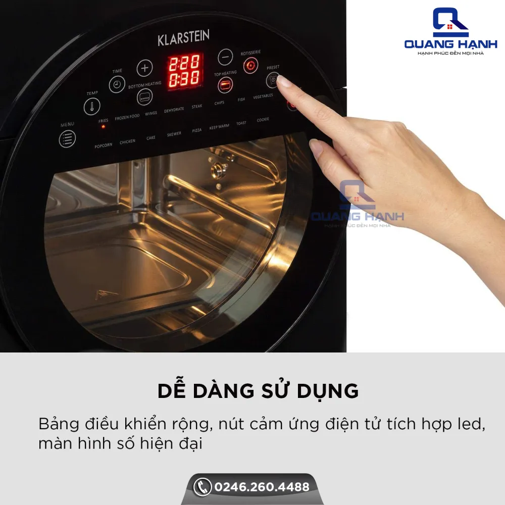 Lò chiên Klarstein Serovital Easy Touch 14L (điện tử) | Điện Máy Quang Hạnh