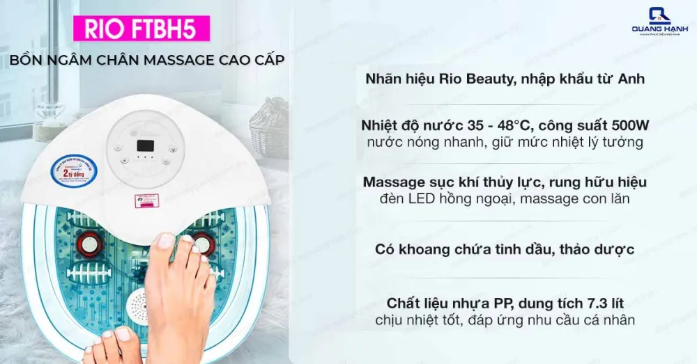 Bồn ngâm chân massage đa năng Rio FTBH5