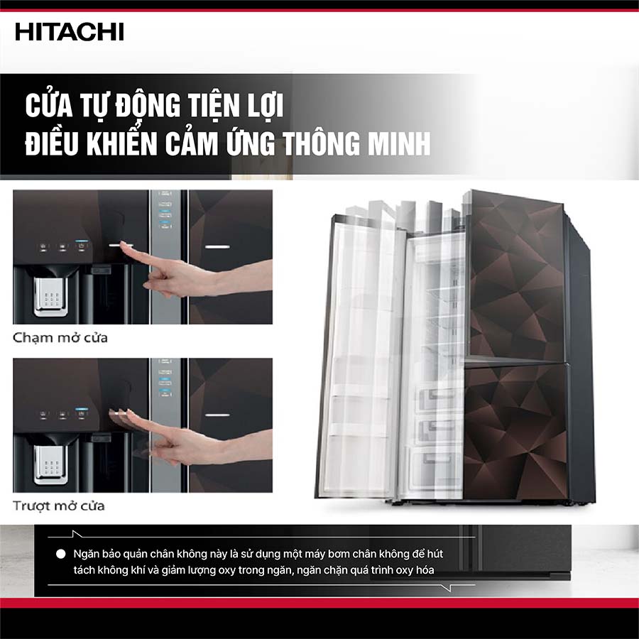 Tủ lạnh Hitachi Inverter 569 lít R-FM800XAGGV9X DIA