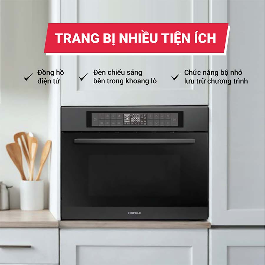 Lò vi sóng kết hợp nướng âm tủ 38 lít Hafele HC-MWO381B 495.10.044