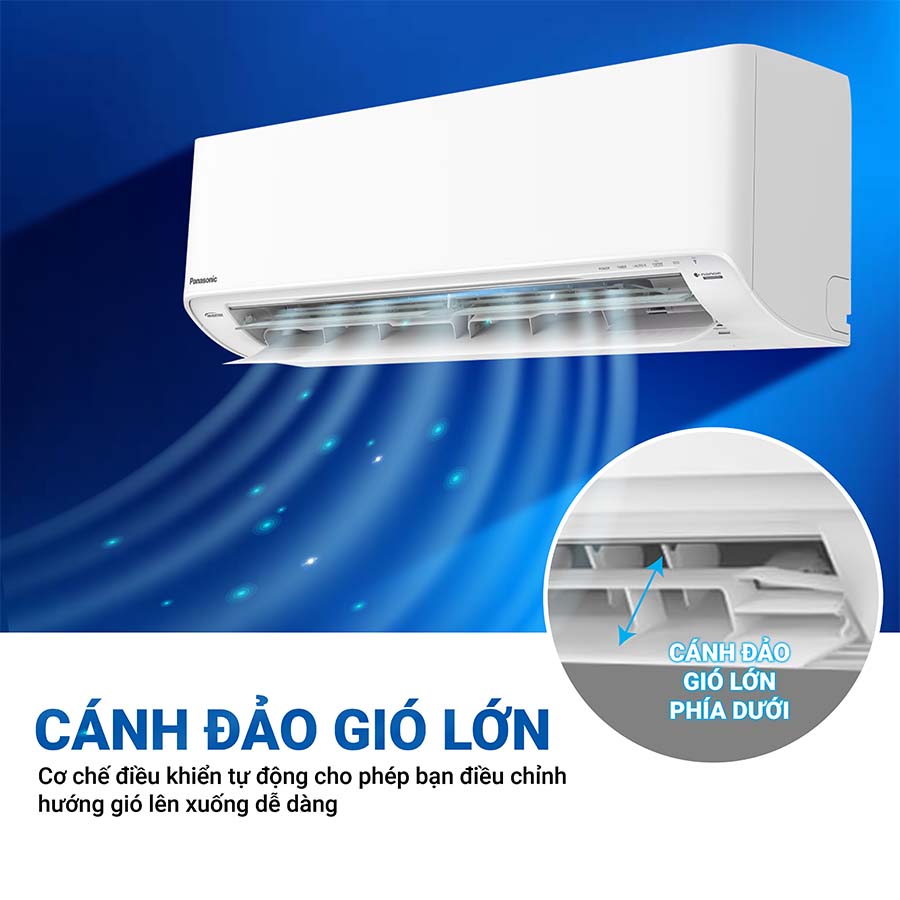 Panasonic CU/CS- U12ZKH-8 cánh đảo gió lớn làm mát phòng rộng