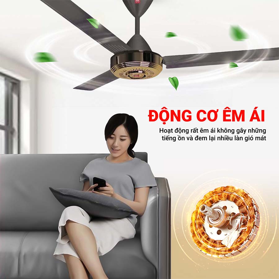 Quạt trần KDK N56YG 3 cánh
