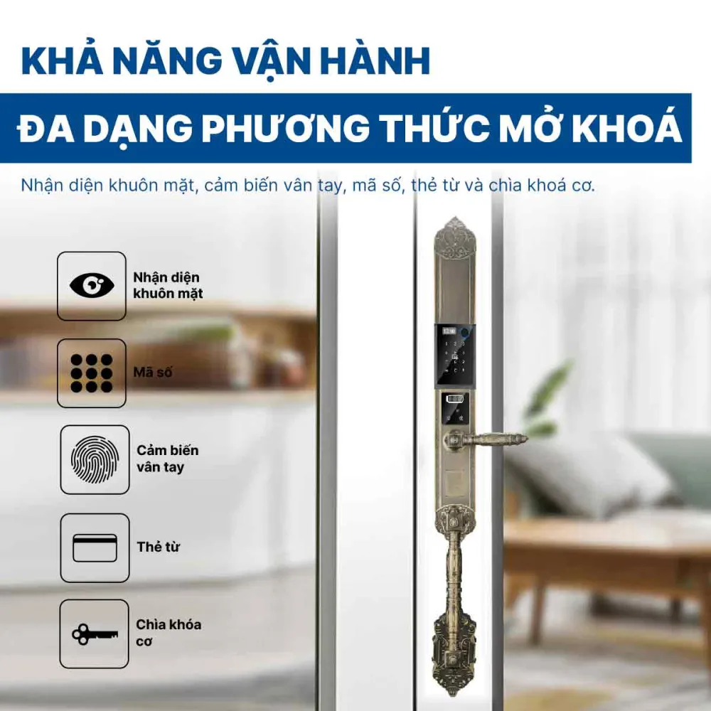 Khoá điện tử Hyundai đại sảnh HY-SLC8818 Bronze