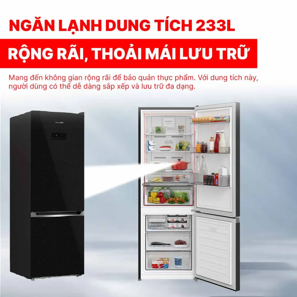 Tủ lạnh Hitachi Inverter 323 lít HRBN6340DGBKVN