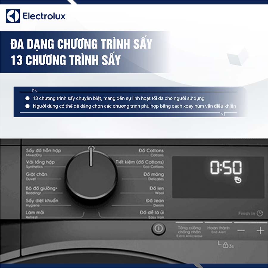 Máy sấy bơm nhiệt Electrolux 8Kg EDH803J5SC