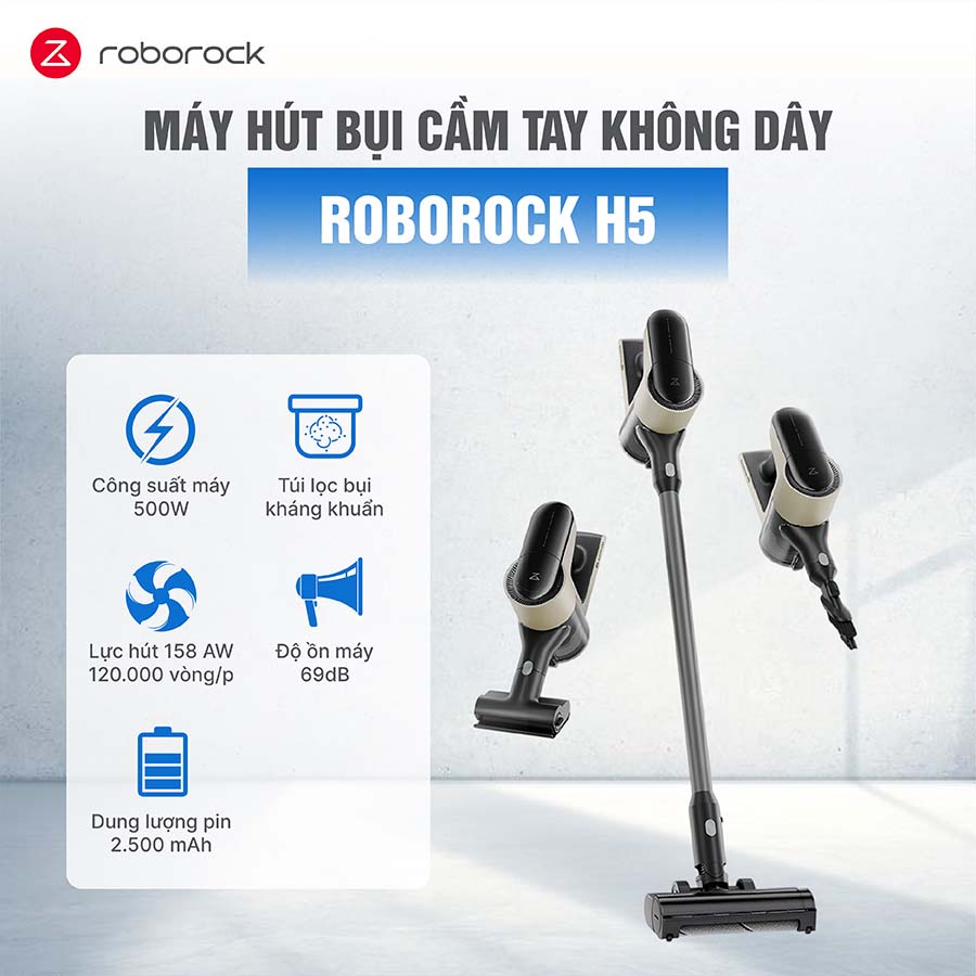Máy Hút Bụi Cầm Tay Không Dây Roborock H5