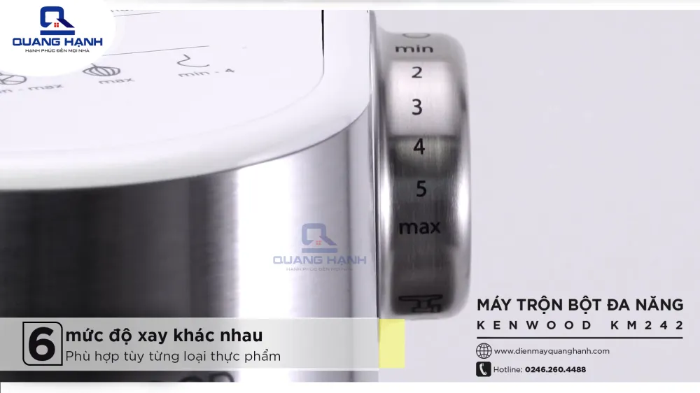 Kenwood KM242 | 6 tốc độ trộn | Điện Máy Quang Hạnh