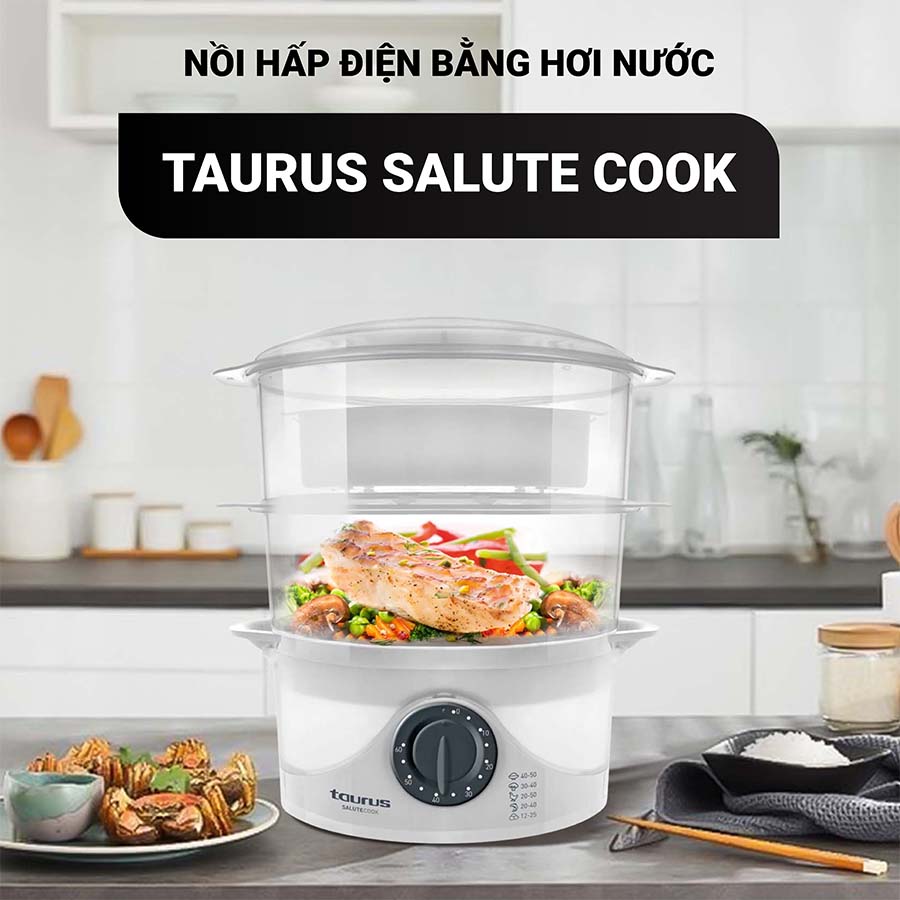 Nồi hấp điện bằng hơi nước Taurus Salute Cook