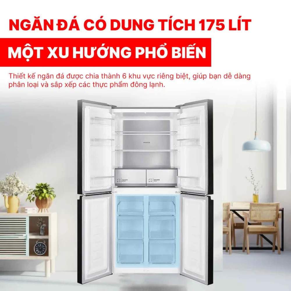 Tủ lạnh Hitachi Inverter 466 lít Multi Door HR4N7522DSDXVN