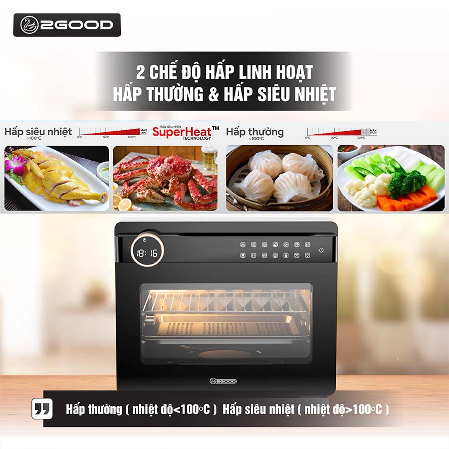 Nồi Chiên Không Dầu Hơi Nước 2GOOD S100