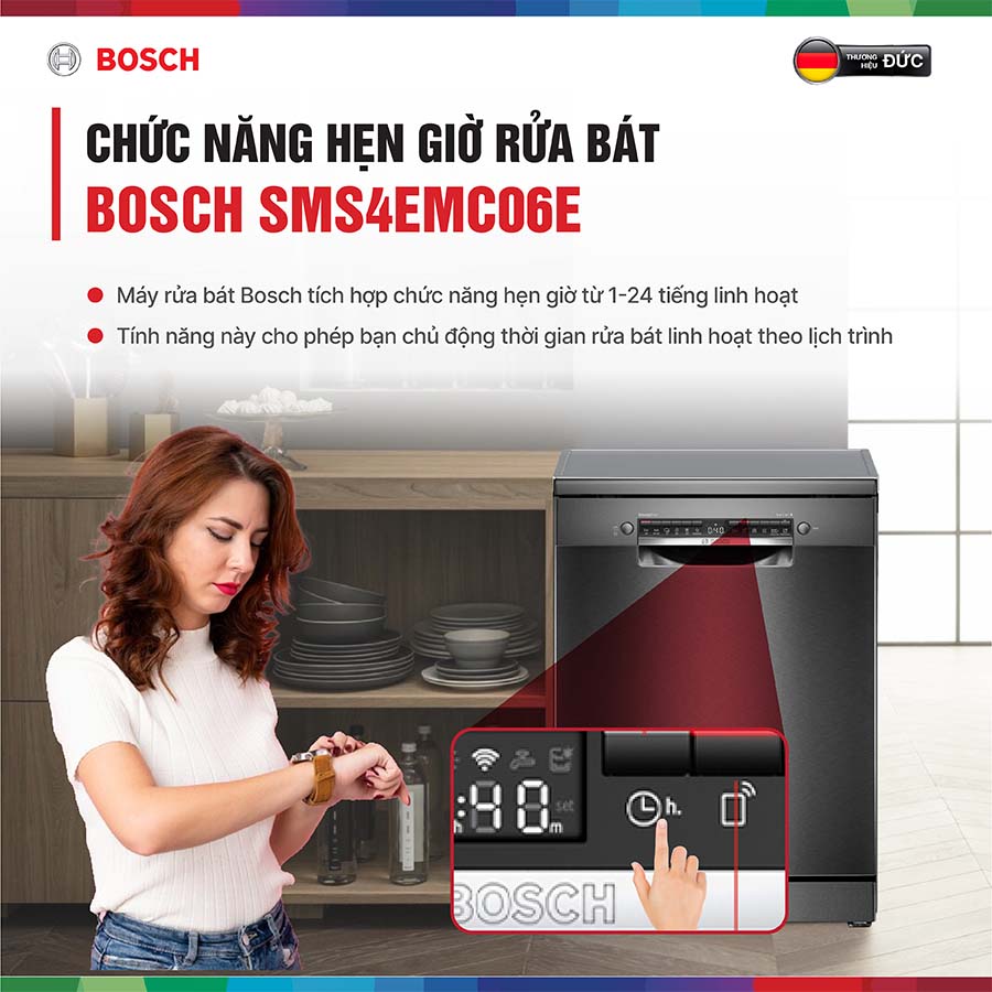 Máy rửa bát độc lập Bosch SMS4EMC06E