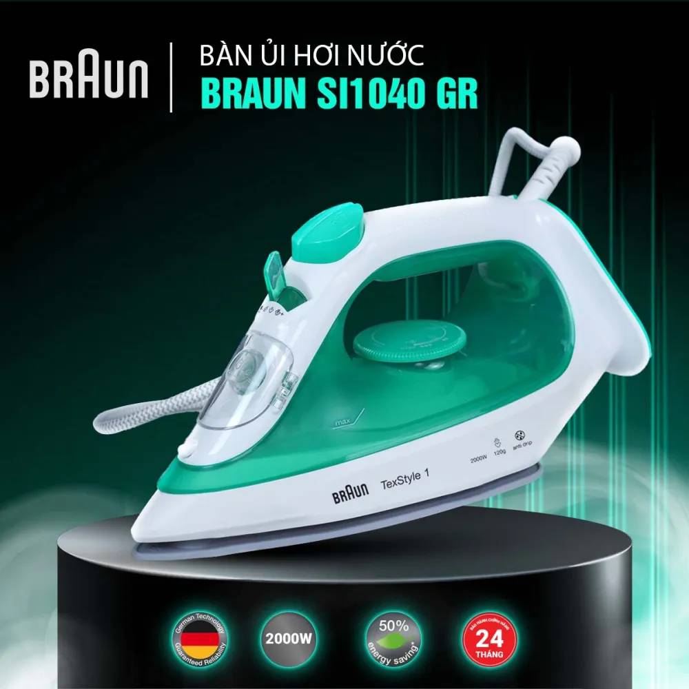 Bàn ủi hơi nước Braun SI1040 thiết kế thông minh hướng đến người dùng