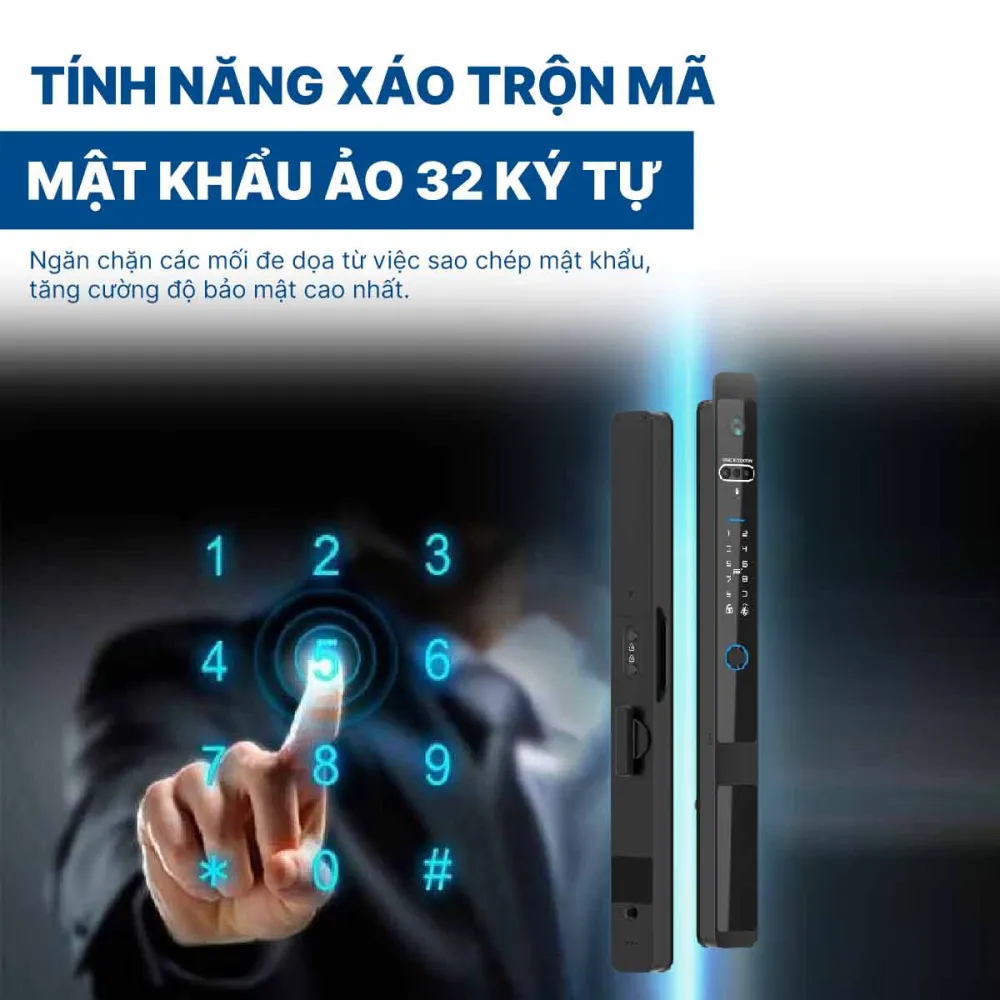 Khoá điện tử Hyundai cửa nhôm HY-SLS005F Black