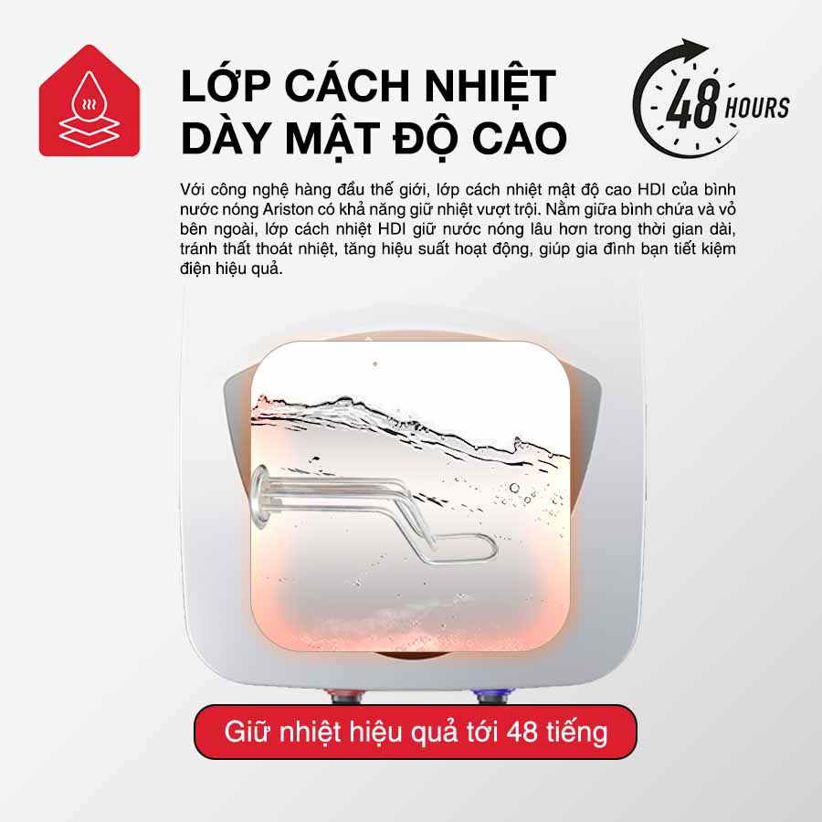Lớp cách nhiệt mật độ cao HDI giữ nước nóng tới 48 giờ