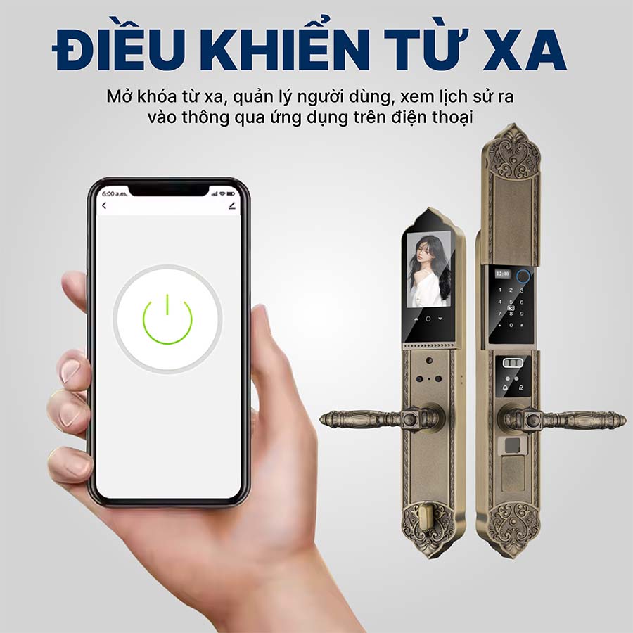 Khóa cửa điện tử Hyundai đại sảnh HY-SLC8817 Bronze