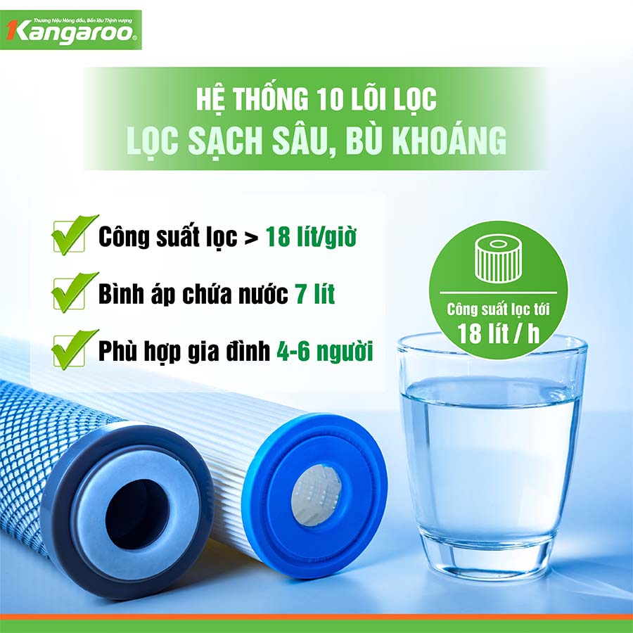 Máy lọc nước Kangaroo Hydrogen KGHP10V4