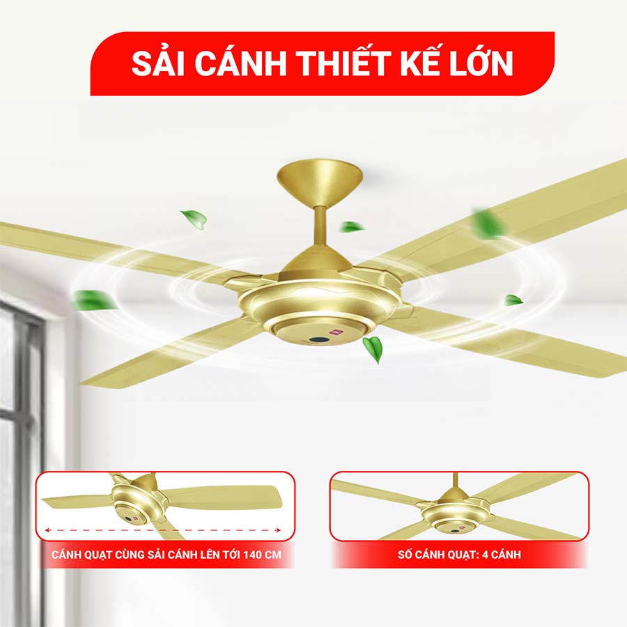 Quạt trần KDK M56XR chính hãng
