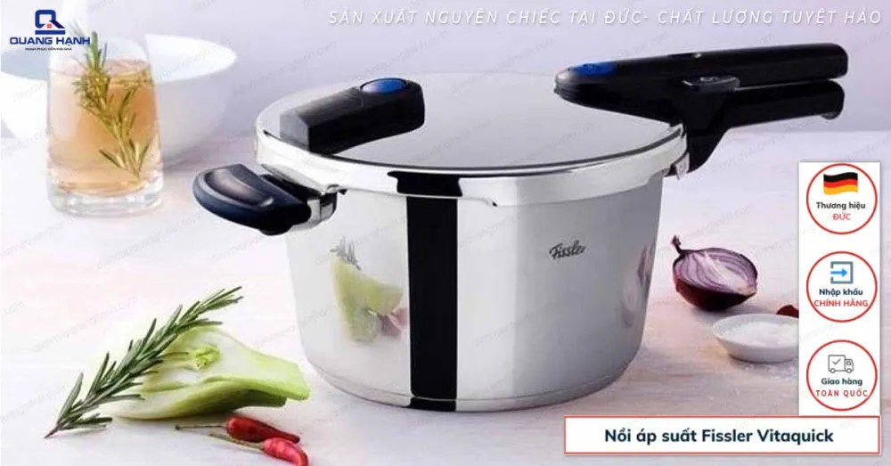 Nồi áp suất Fissler Vitaquick 6L thương hiệu Đức, nhập khẩu chính hãng, ship hàng toàn quốc.
