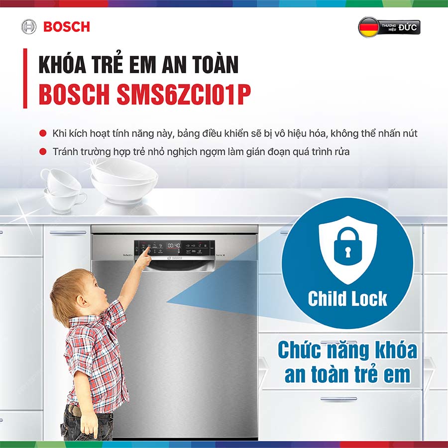 Máy rửa bát Bosch SMS6ZCI01P