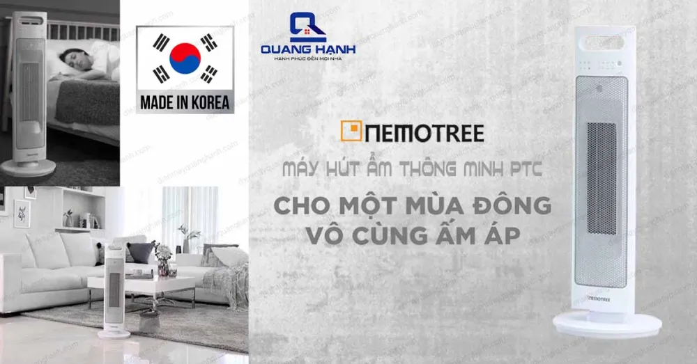 Quạt sưởi gốm Nemotree là máy hút ẩm thông minh PTC giải pháp cho một mùa đông vô cùng ấm áp đến từ thương hiệu hàng đầu hàn quốc.