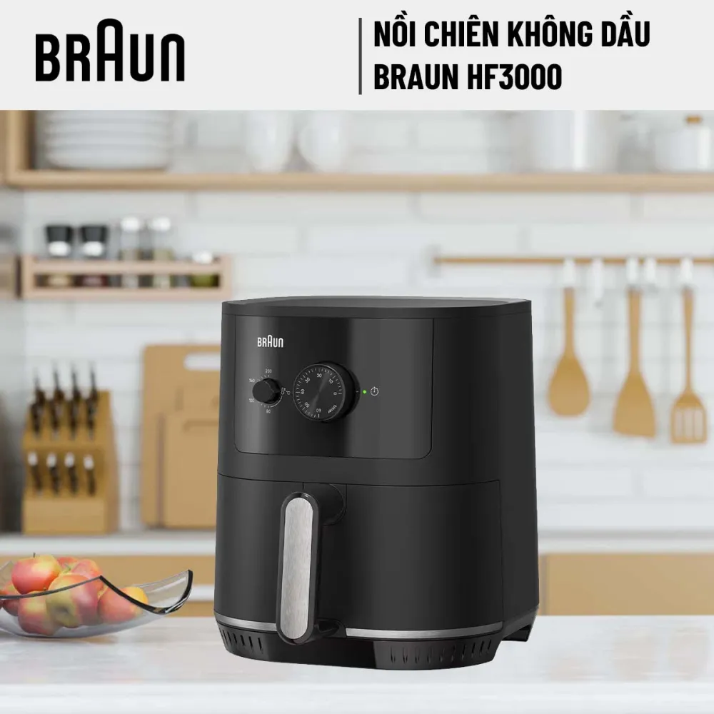 Nồi chiên không dầu Braun HF3000 - lựa chọn hoàn hảo cho căn bếp hiện đại