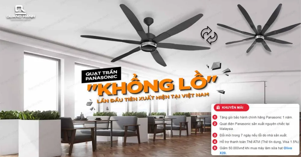 QUẠT TRẦN PANASONIC F-80ZBR 8 CÁNH