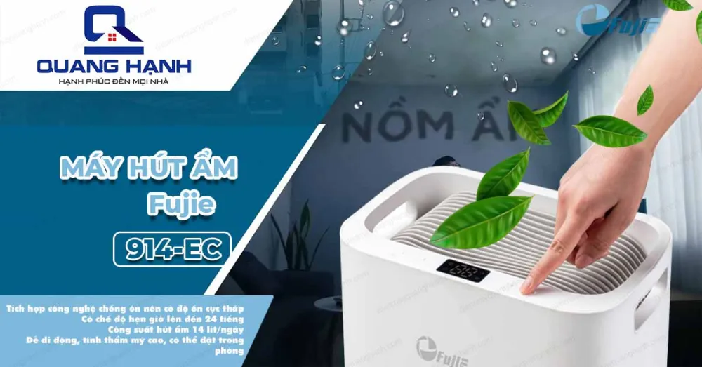 Máy hút ẩm Fujie HM 914EC có công suất cao và trang bị công nghệ cao nên máy hoạt động cực kỳ nhanh chóng.