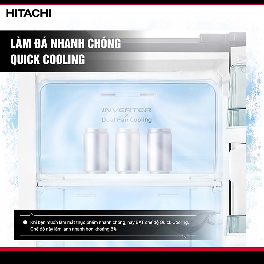 Tủ lạnh Hitachi Inverter 569 lít R-FM800XAGGV9X DIA