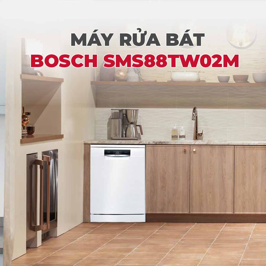 Bosch SMS88TW02M thiết kế hiện đại với bảng điều khiển thông minh