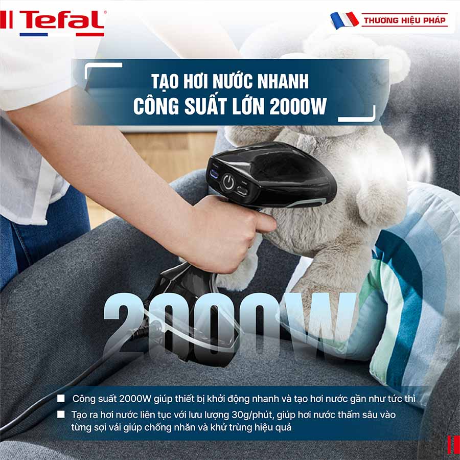 Bàn ủi hơi nước cầm tay Tefal Access Steam force DT8230E1 - 2000W