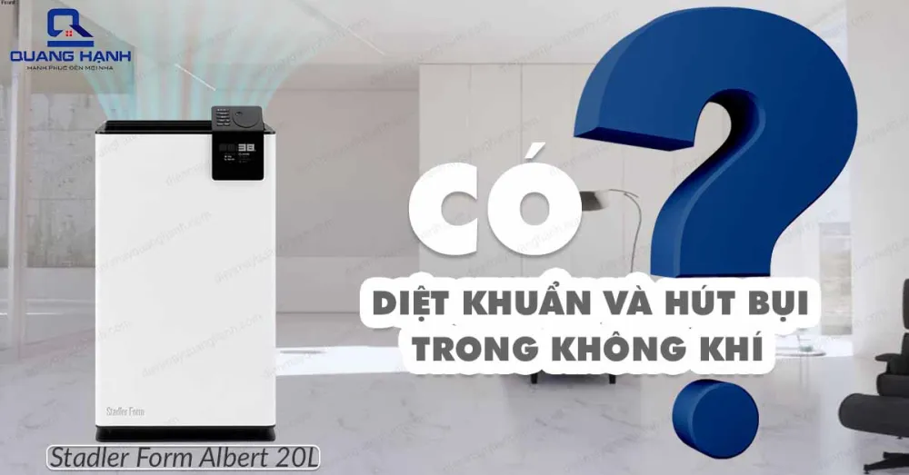 Máy hút ẩm Stadler Form Albert-20l có diệt khuẩn, bụi trong không khí ?
