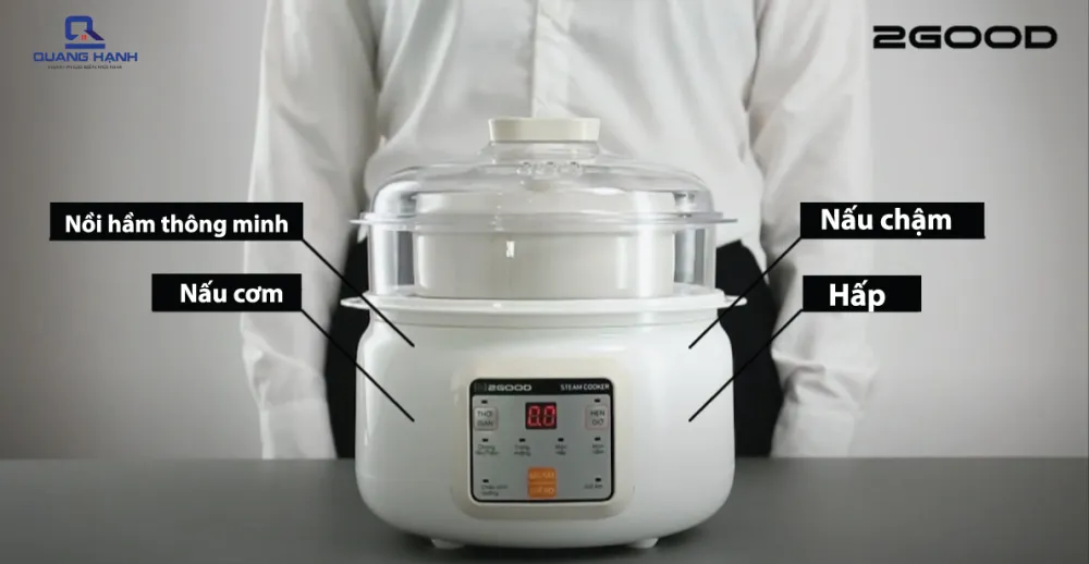 Nồi hầm chậm và cách thủy 2GOOD A600 đa chức năng