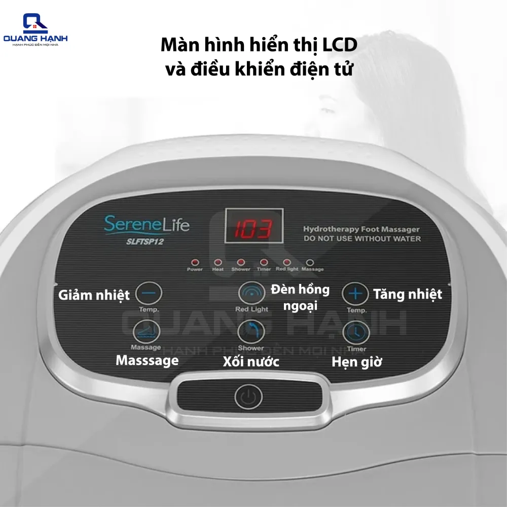 bồn ngâm chân con lăn tự động SereneLife SLFTSP12