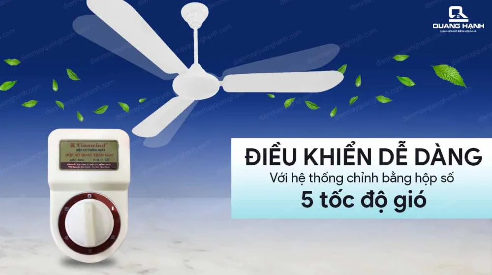 5 tốc độ gió tùy chỉnh theo nhu cầu