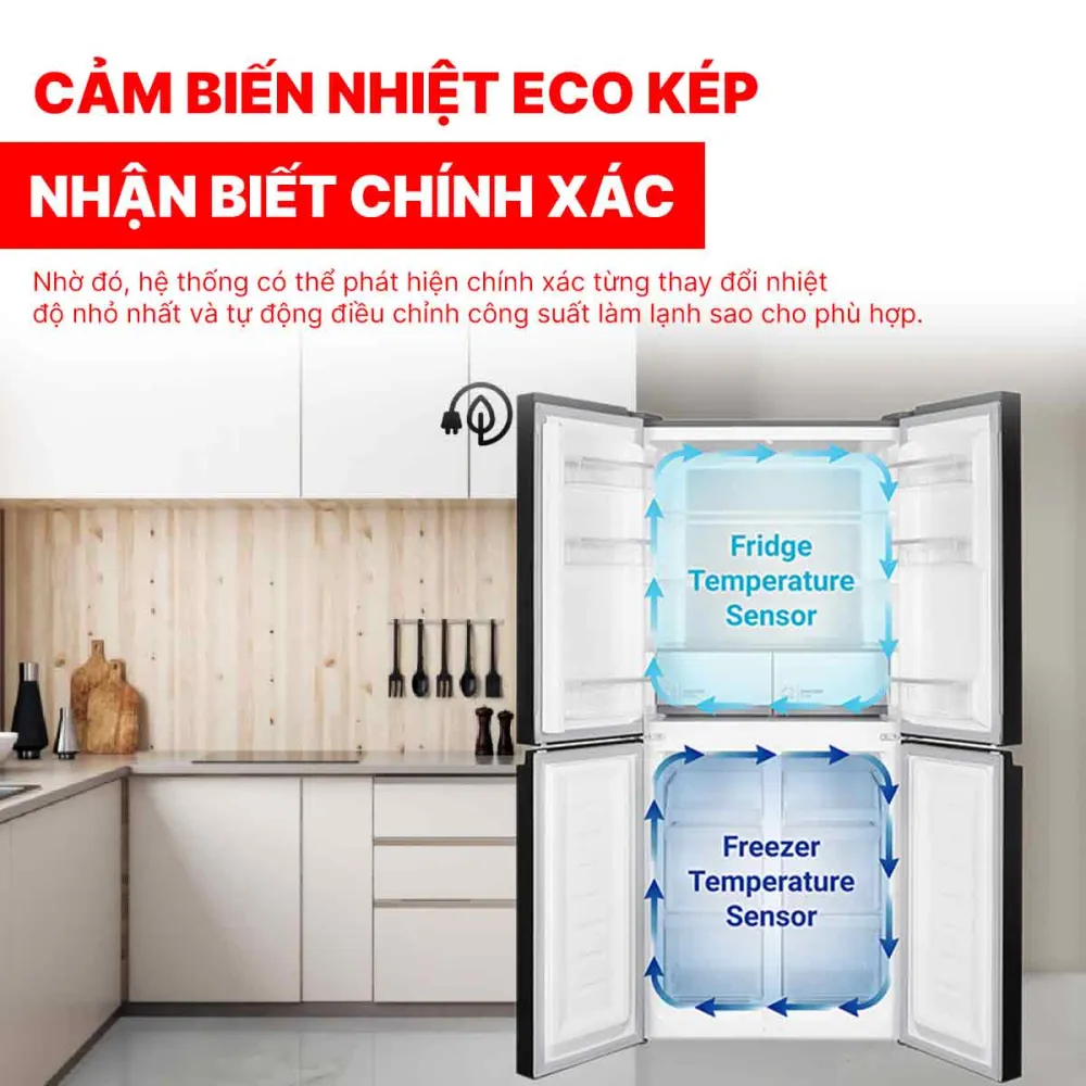 Tủ lạnh Hitachi Inverter 466 lít Multi Door HR4N7522DSDXVN