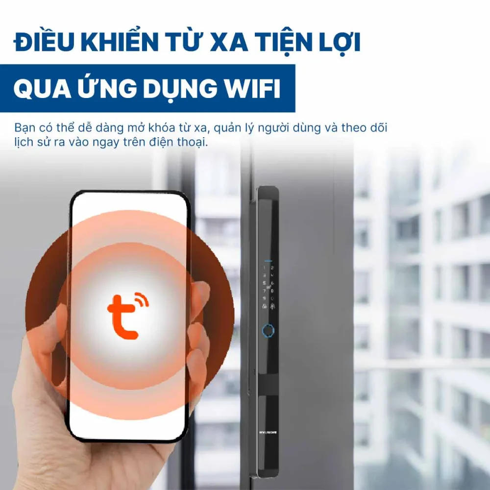 Khoá điện tử Hyundai cửa nhôm HY-SLS005 Black