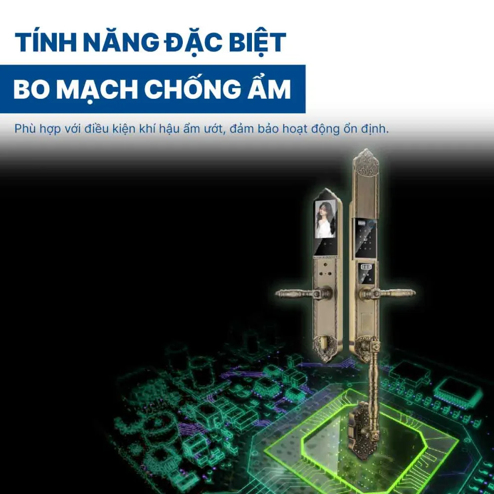 Khoá điện tử Hyundai đại sảnh HY-SLC8818 Bronze