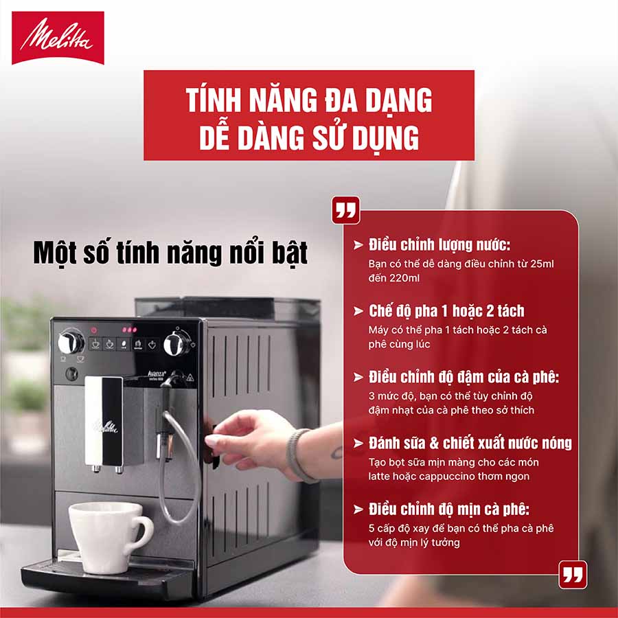 Máy pha cafe tự động Melitta Avanza Titan