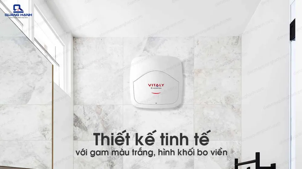 Bình nước nóng Ariston Vitaly 30 lít màu trắng sang trọng